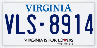 VA license plate VLS8914
