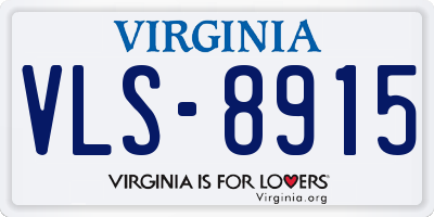 VA license plate VLS8915