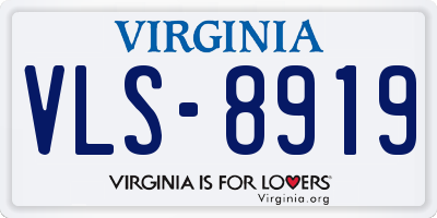 VA license plate VLS8919