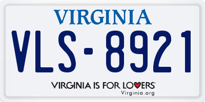 VA license plate VLS8921