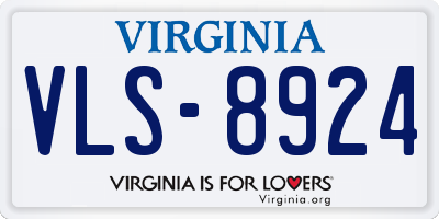 VA license plate VLS8924