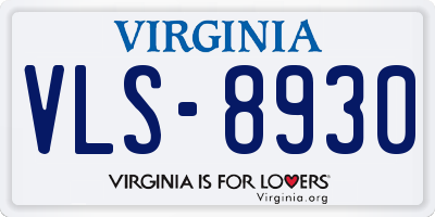VA license plate VLS8930
