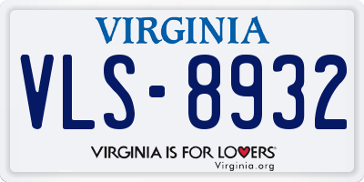VA license plate VLS8932