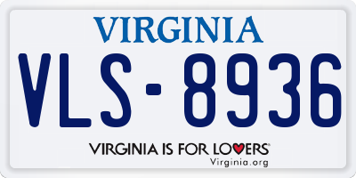 VA license plate VLS8936