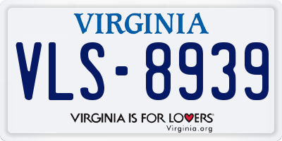 VA license plate VLS8939