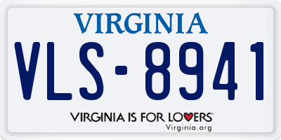 VA license plate VLS8941