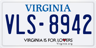 VA license plate VLS8942