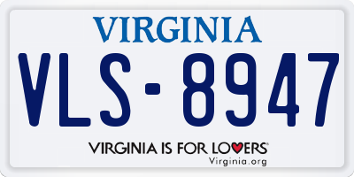 VA license plate VLS8947