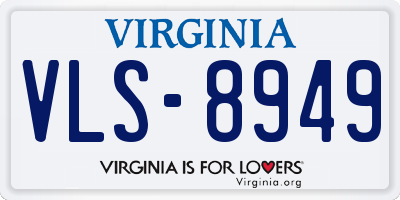 VA license plate VLS8949