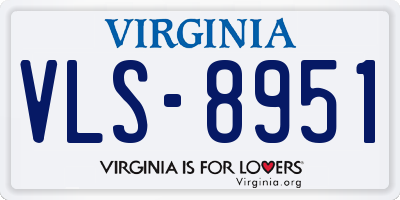 VA license plate VLS8951