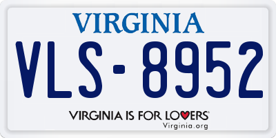 VA license plate VLS8952