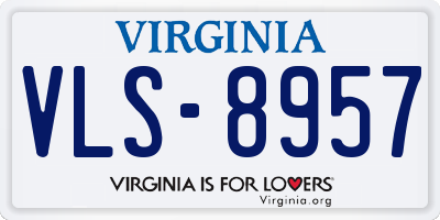 VA license plate VLS8957