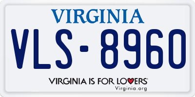 VA license plate VLS8960