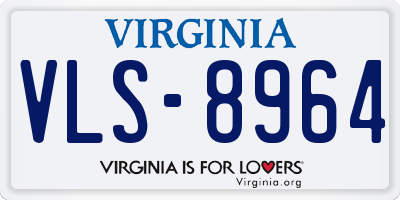 VA license plate VLS8964