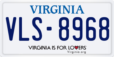 VA license plate VLS8968