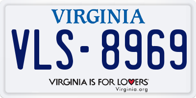 VA license plate VLS8969