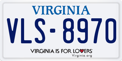 VA license plate VLS8970