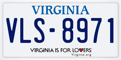 VA license plate VLS8971