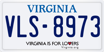 VA license plate VLS8973