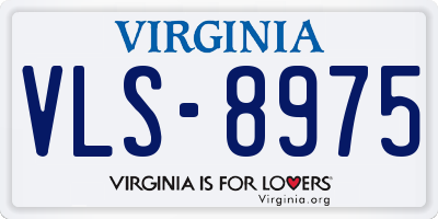 VA license plate VLS8975