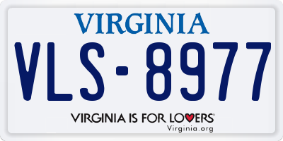 VA license plate VLS8977