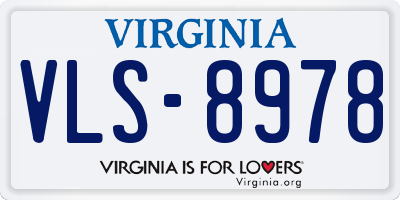 VA license plate VLS8978