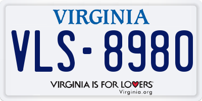 VA license plate VLS8980