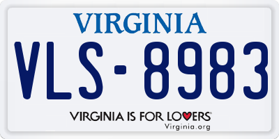 VA license plate VLS8983