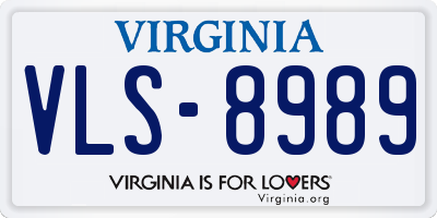 VA license plate VLS8989