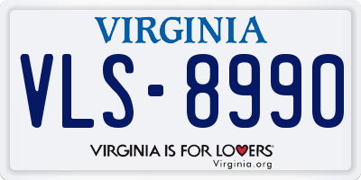 VA license plate VLS8990