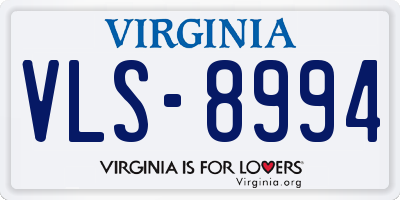 VA license plate VLS8994