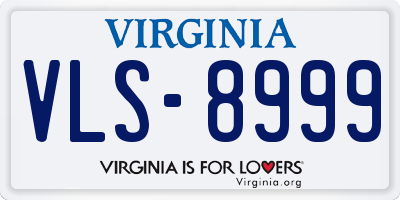 VA license plate VLS8999