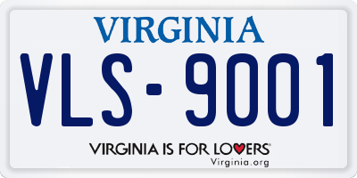VA license plate VLS9001