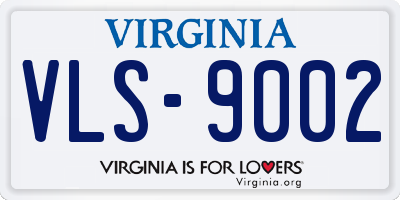 VA license plate VLS9002