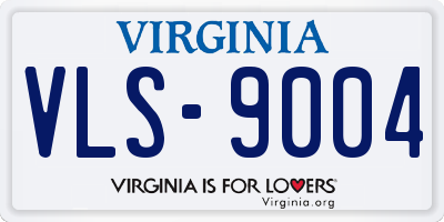 VA license plate VLS9004
