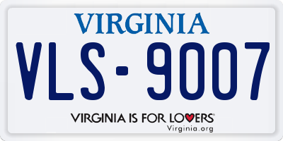 VA license plate VLS9007