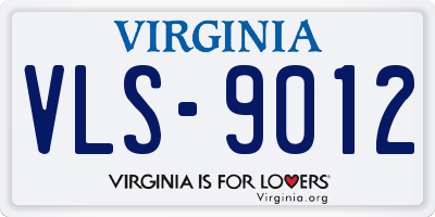 VA license plate VLS9012
