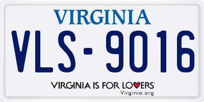 VA license plate VLS9016