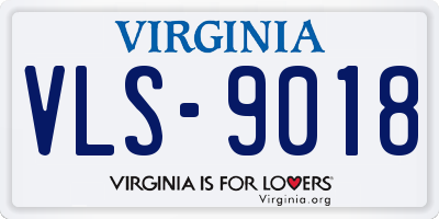VA license plate VLS9018