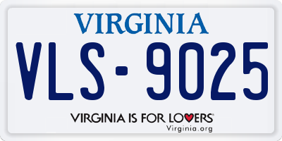 VA license plate VLS9025
