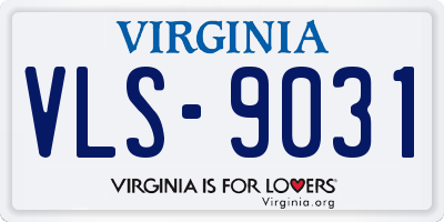 VA license plate VLS9031