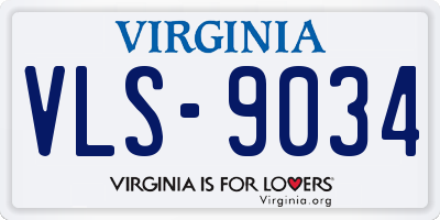 VA license plate VLS9034
