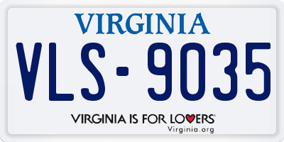 VA license plate VLS9035
