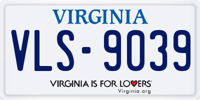VA license plate VLS9039