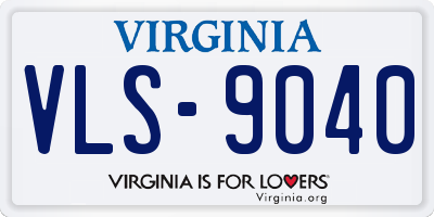 VA license plate VLS9040