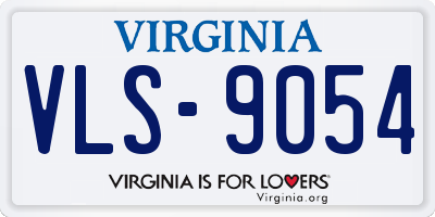VA license plate VLS9054