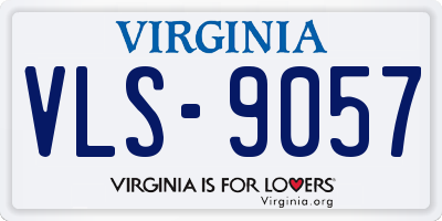 VA license plate VLS9057