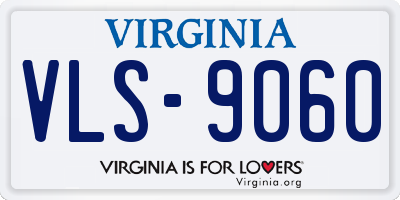 VA license plate VLS9060