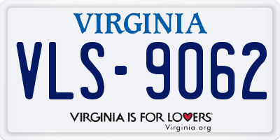 VA license plate VLS9062