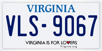 VA license plate VLS9067